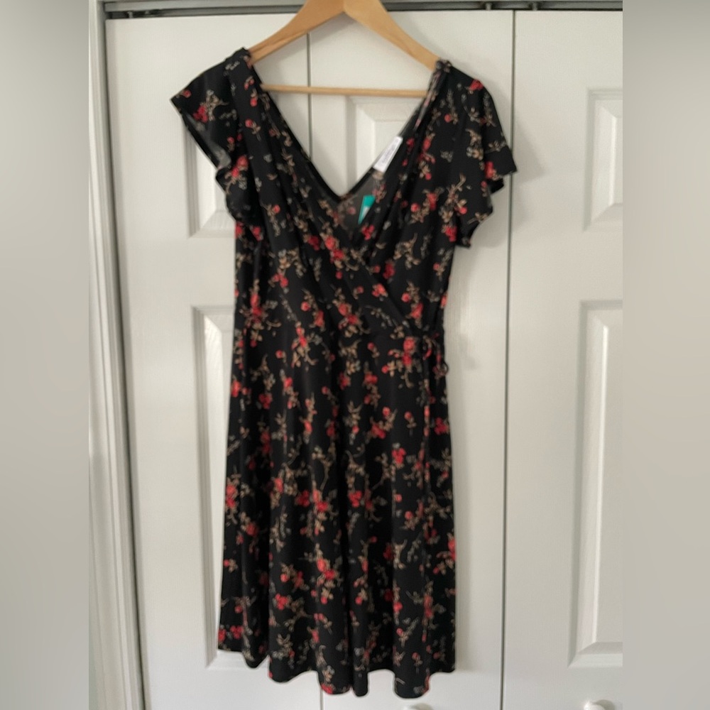 Kaileigh Kaela faux wrap knit dress